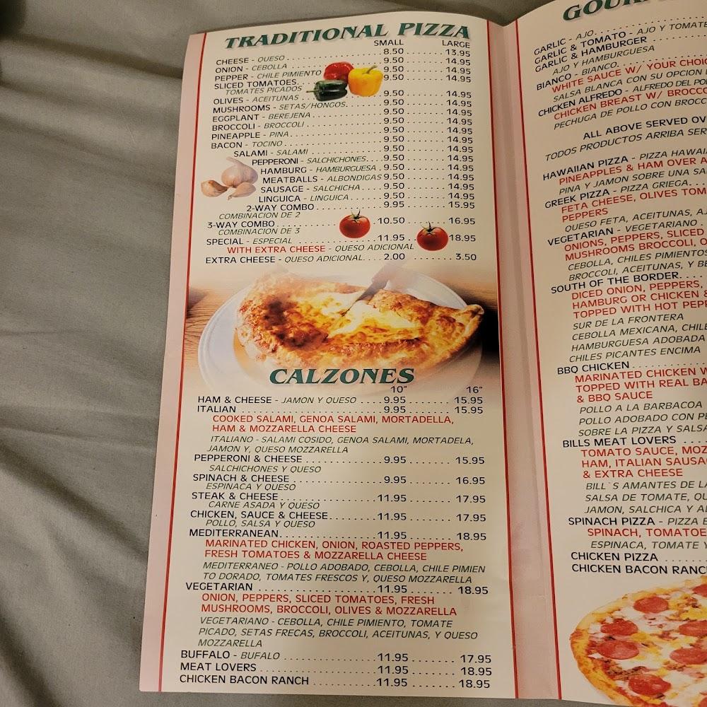Bill's Pizza Menu image 4